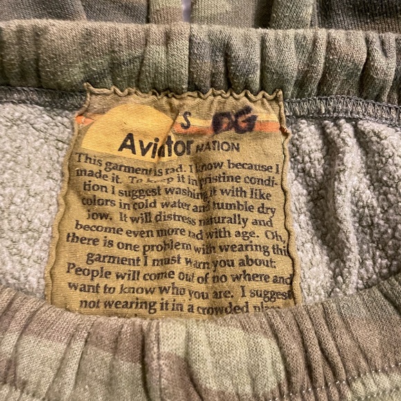 Aviator Nation green camo bolt sweatpants small - Picture 4 of 4